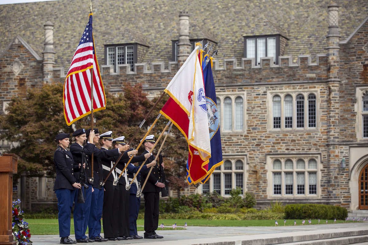 Veterans Day ceremony in front of the Chapel on Thursday, Nov. 11.