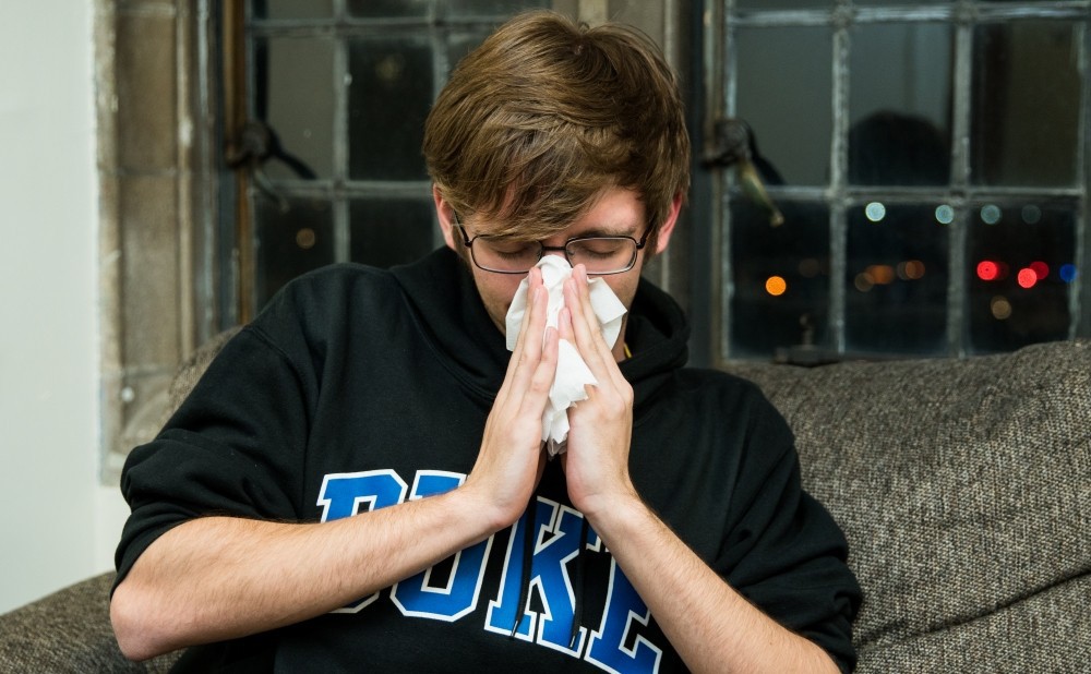Student Sneezing
