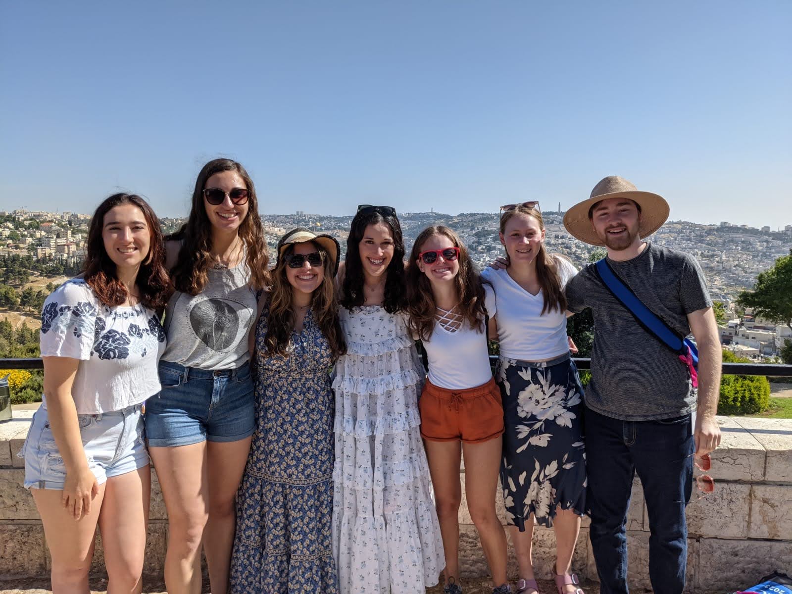 Students smile in Israel