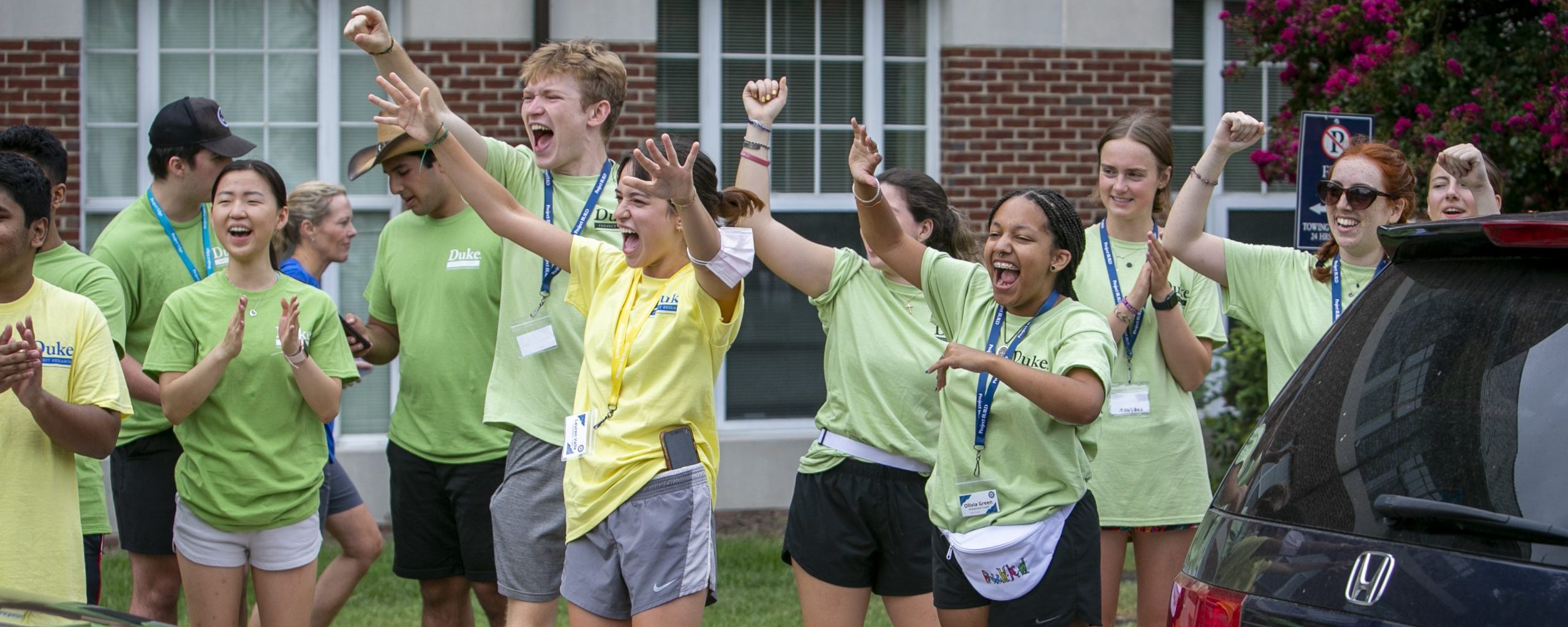 Students cheering