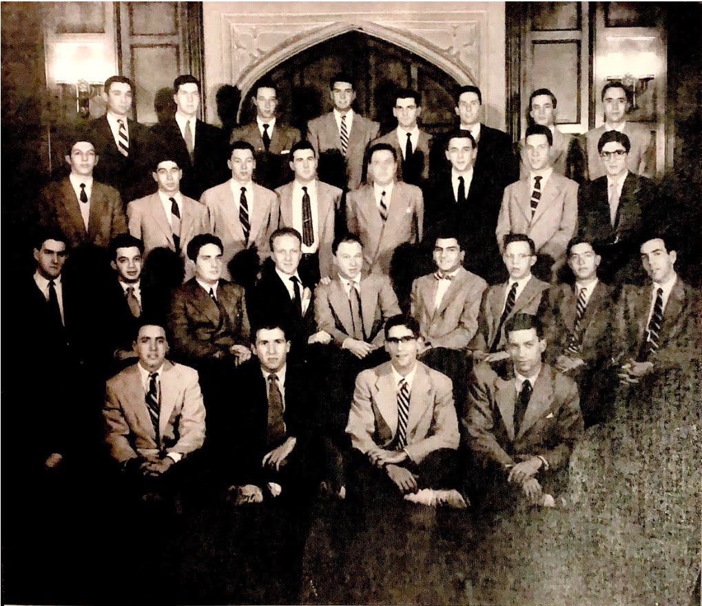 Yearbook photo of the fraternity TEP from 1953